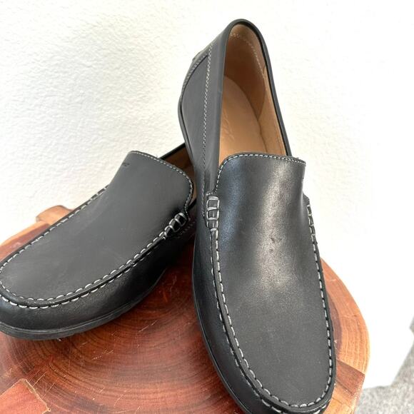 Geox Men’s Leather Loafers Slip-On, Italian Patent, Size 44, Excellent Condition - Picture 9 of 10